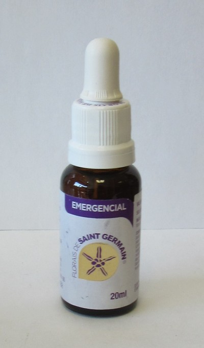 Frasco castanho com rótulo branco e tampa conta-gotas branca