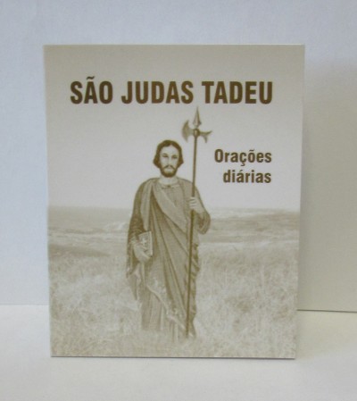Livro São Judas Tadeu Orações diárias com imagem a preto e branco na capa