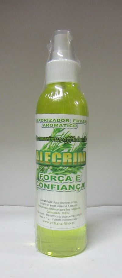 Frasco plástico com vaporisador de ervas aromático alecrim