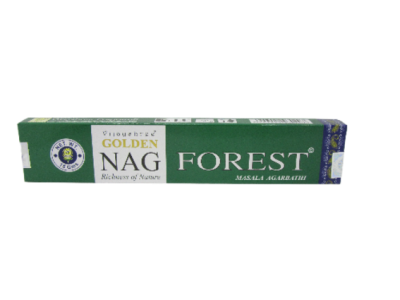 Embalagem de incenso verde Golden Nag Forest Masala Agarbatti