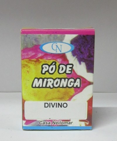 Embalagem colorida de Pó de Mironga Divino da Casa Neilomar
