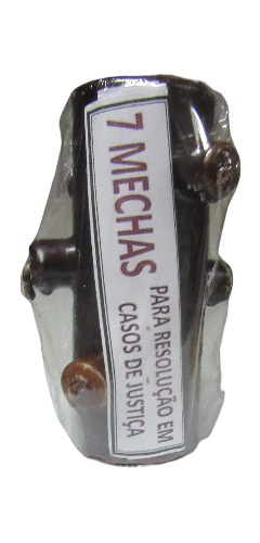 Dispositivo com etiqueta '7 MECHAS PARA RESOLUÇÃO EM CASOS DE JUSTIÇA'.