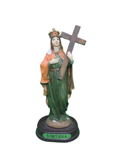 Estatueta da Santa Helena com coroa e cruz