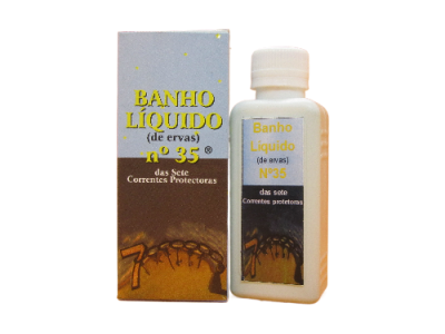 Frasco e embalagem cartonada de Banho Líquido nº 35