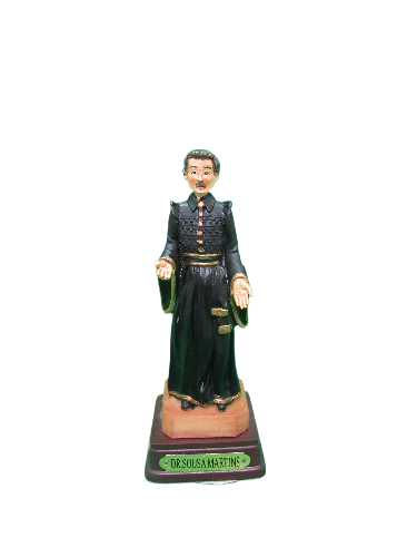 Figurina do Dr. Sousa Martins com base e traje preto