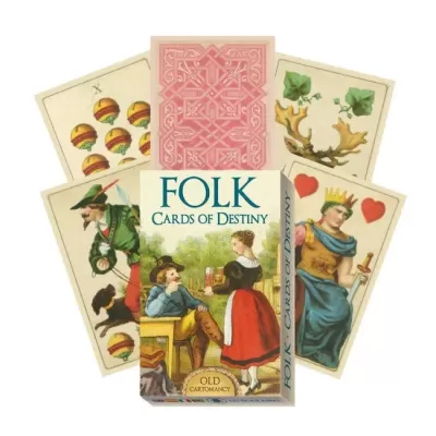 Baralho FOLK CARDS OF DESTINY com cartas ilustradas coloridas
