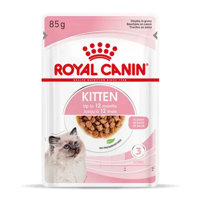Pacote de ração húmida Royal Canin Kitten 85g para gatos filhotes