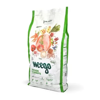 Saco de ração para cães Weego Chicken & Carrots 12 kg