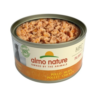 Lata de comida húmida para cachorros Almo Nature sabor frango