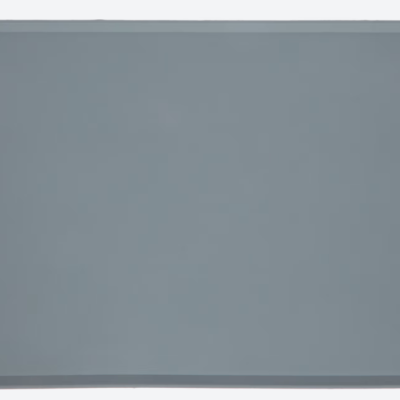 Tabuleiro retangular de silicone cinzento com relevo de pegada
