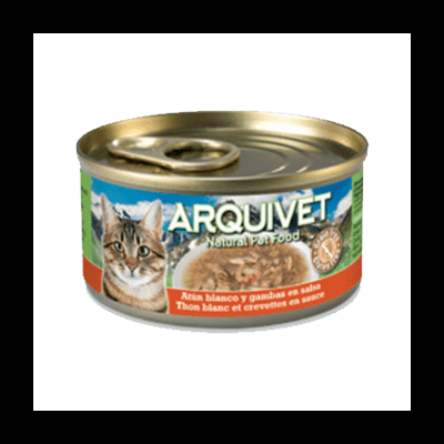 Lata de comida para gatos ARQUIVET com atum e gambas