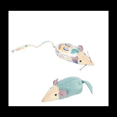 Brinquedos para gatos em forma de ratos coloridos