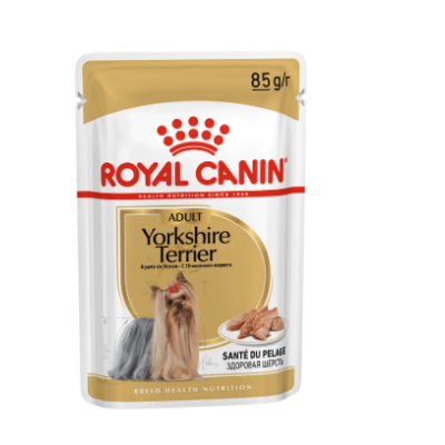 Embalagem Royal Canin alimento húmido para Yorkshire Terrier adulto 85g