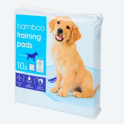 Pacote de almofadas absorventes para treino de cães com imagem de cão