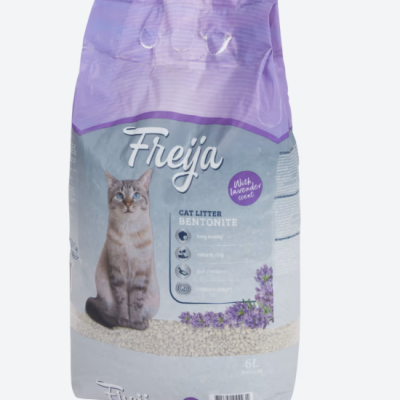 Saco de areia para gato Frejja bentonite com aroma de lavanda