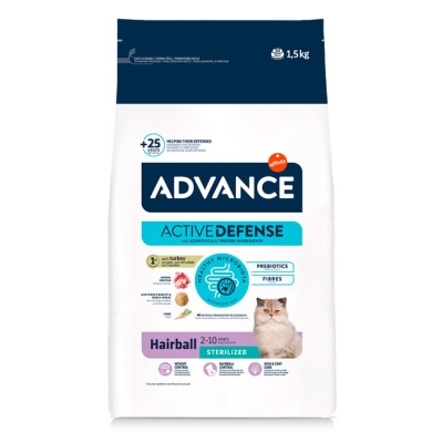 Pacote de ração Advance Active Defense para gatos