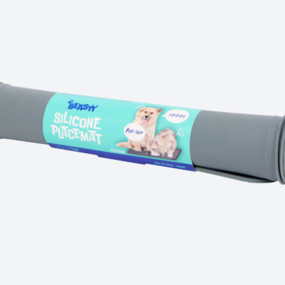 Tapete de silicone cinzento para animais de estimação