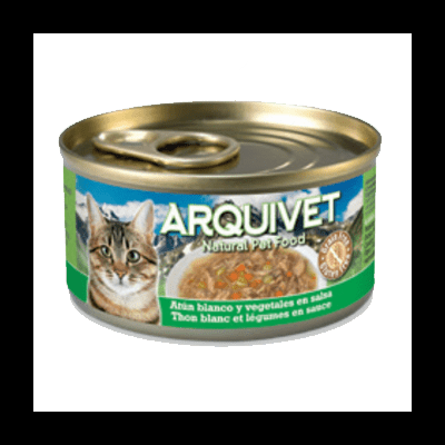 Lata de comida para gatos ARQUIVET atum branco e vegetais