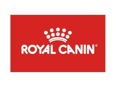 Logótipo Royal Canin em fundo vermelho
