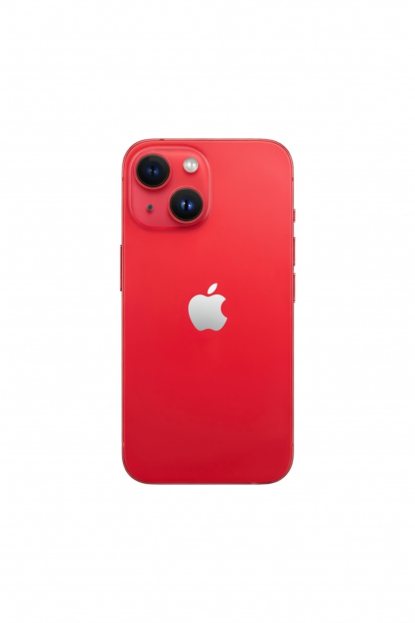 iPhone 14 - Seminovo Smartphone vermelho da Apple com duas câmaras traseiras e logótipo branco