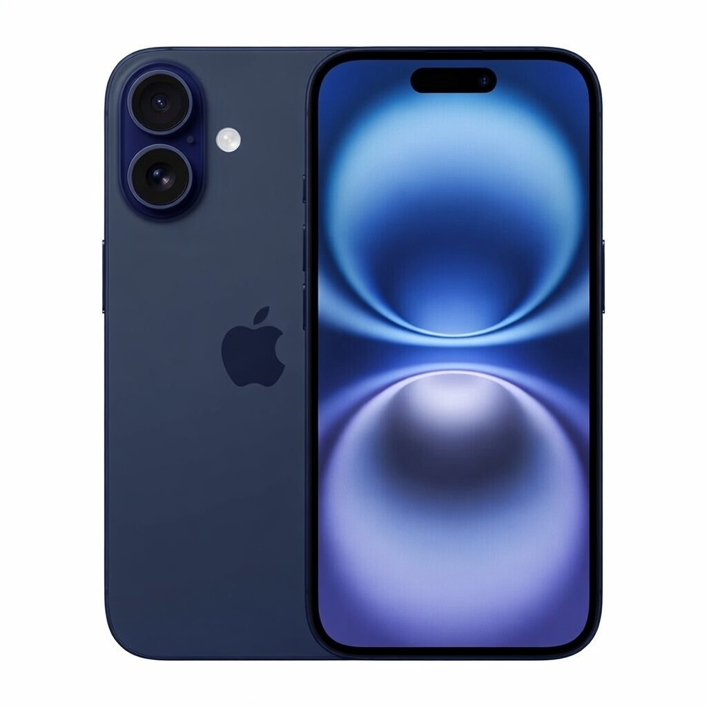 iPhone 17 - Seminovo Smartphone Apple iPhone azul escuro visto de frente e de trás.