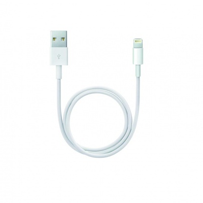 Cabo de carregamento USB branco com conector Lightning