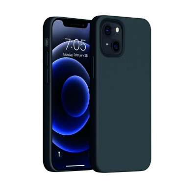 Smartphone preto com capa protetora preta, mostrando ecrã