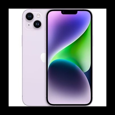 Smartphone cor-de-lilás com dupla câmara traseira e ecrã frontal com notch