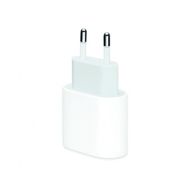 Carregador de parede branco com dois pinos redondos