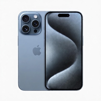 Smartphone Apple iPhone azul com três câmaras traseiras e ecrã preto com notch