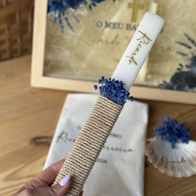 CONJUNTO  AZUL MARINHO FLORES