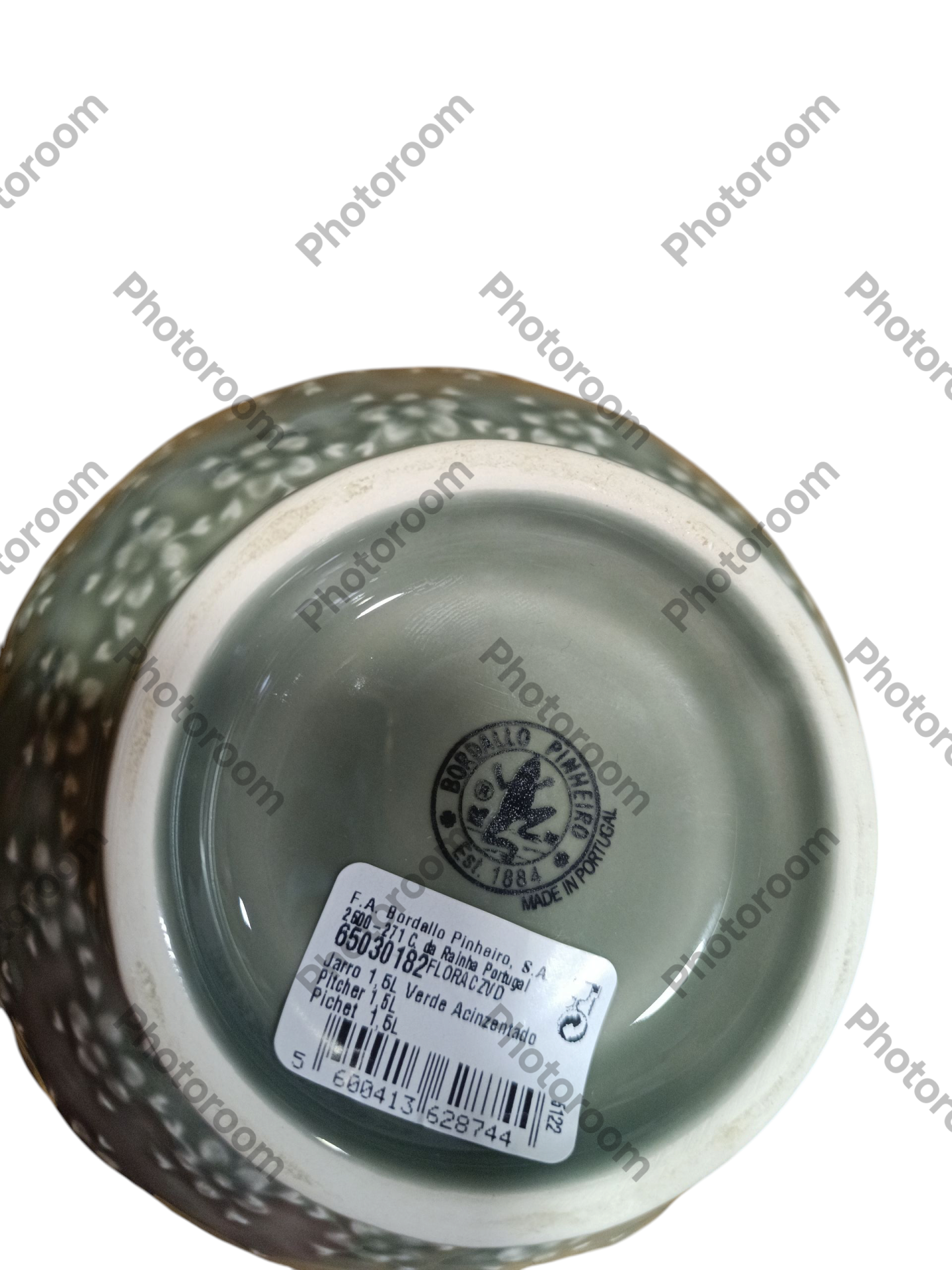 Jarro 1,5L - Coleção Flora - Bordallo Pinheiro Base de jarra de cerâmica com selo e etiqueta