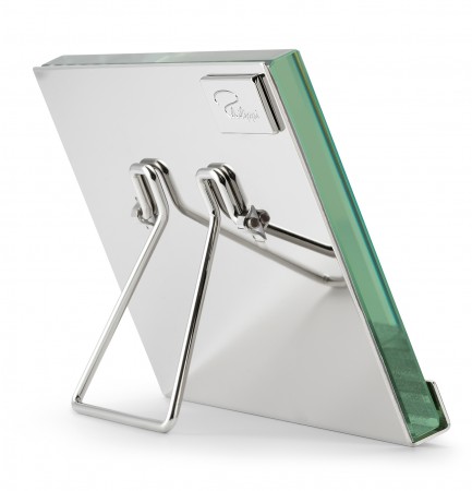 Philippi - Moldura Room Moldura de fotografia de vidro verde com suporte metálico prateado