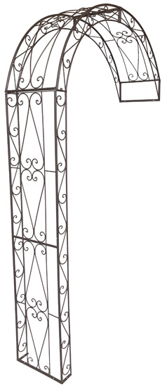 Meio arco para plantas 2.42mts Estrutura metálica preta em forma de arco decorativo