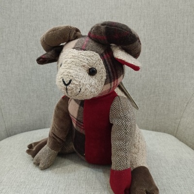 Pelúcia carneiro tecido xadrez castanho bege vermelho sofá cinzento