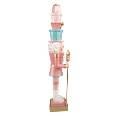 Figura de soldado de chumbo decorativa com três chapéus empilhados e cetro