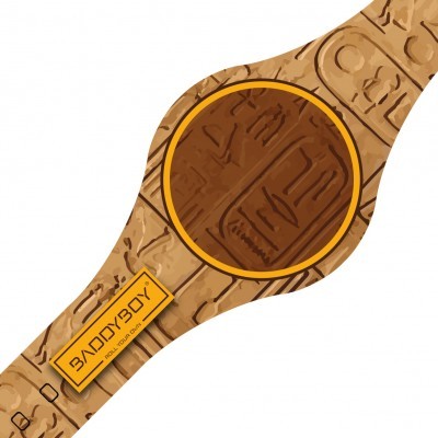 Relógio de pulso estilizado com textura e etiqueta BANDYBOY