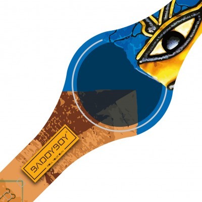 Produto decorativo colorido com design abstrato e etiqueta Bandyboy