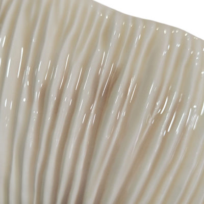 Textura plissada bege claro com linhas verticais onduladas