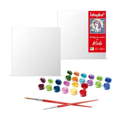 Kit pintura por números para crianças ideyka com unicórnio