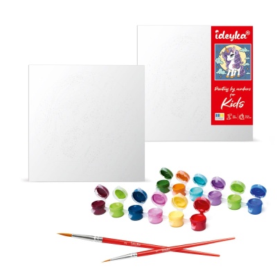 Kit pintura por números para crianças ideyka com unicórnio