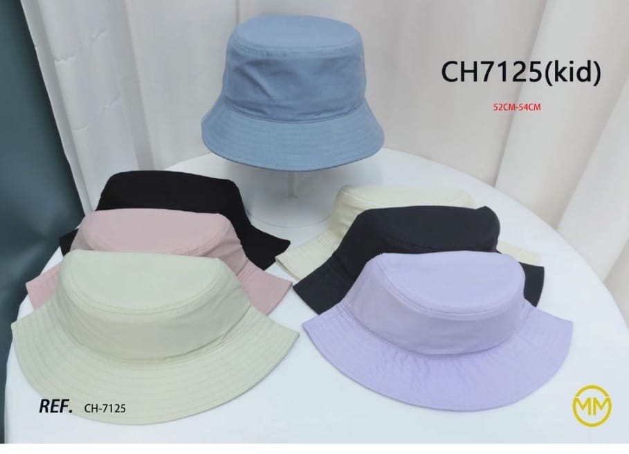 Conjunto de chapéus tipo pescador para crianças em várias cores