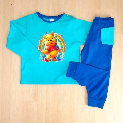 Conjunto infantil azul com Ursinho Pooh