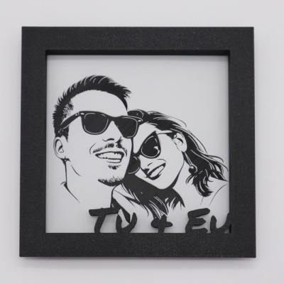 Foto estilizada com relevo