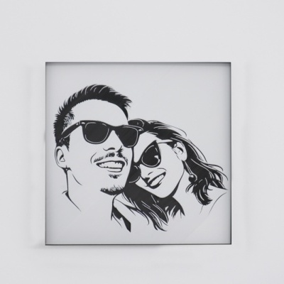 Foto estilizada com relevo