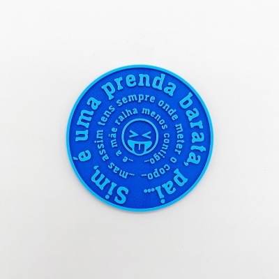 Base para copos "Sim, é uma prenda barata, pai..." personalizável