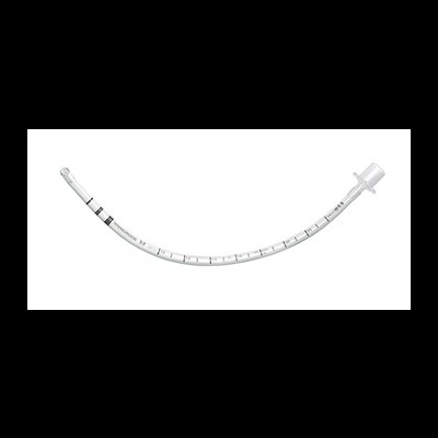 Cateter endotraqueal transparente em plástico com marcações