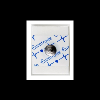 Eletrodo Eurotrode embalado com texto azul em fundo branco