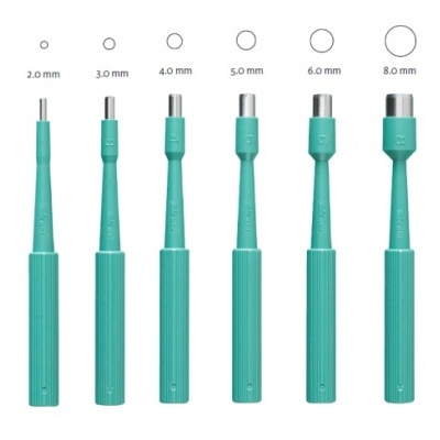 Conjunto de extratores de corte verde água de vários tamanhos