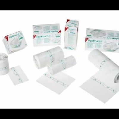 Penso adesivo elástico branco Legaderm Hold em várias embalagens e rolos